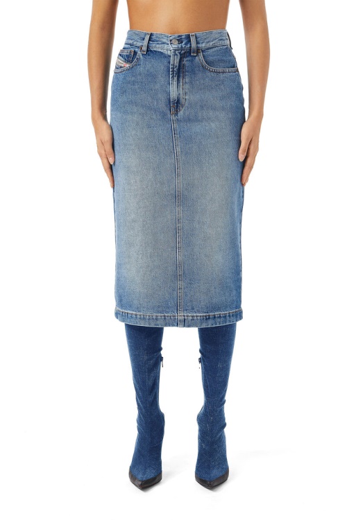 Diesel De-Ronny Pencil Skirt Medium Blue