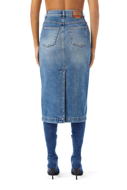 Diesel De-Ronny Pencil Skirt Medium Blue