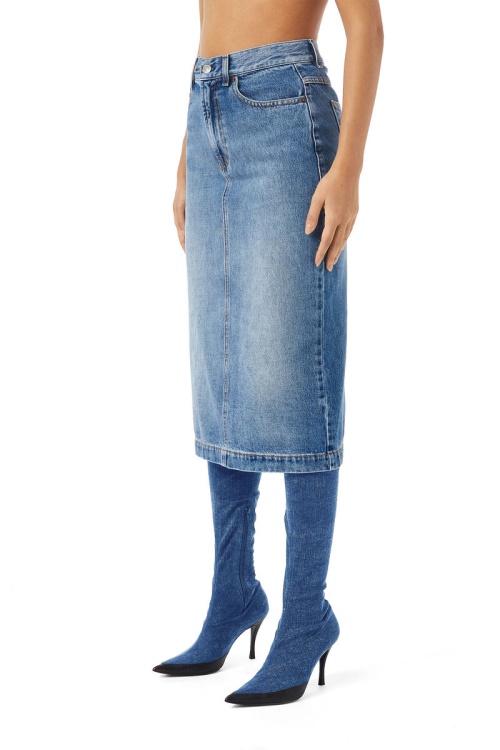 Diesel De-Ronny Pencil Skirt Medium Blue