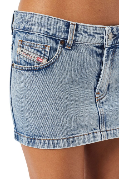 Diesel De-Ron Mini Skirt Light Blue