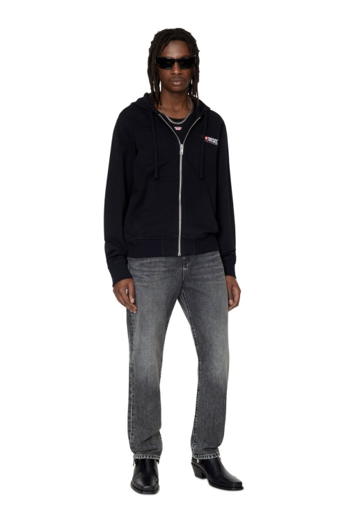 Black S-Ginn-Hood-Zip-Div Diesel
