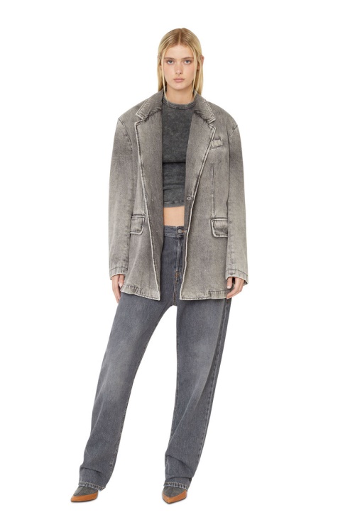 Light Grey Diesel D-Blaz Single Breasted Blazer