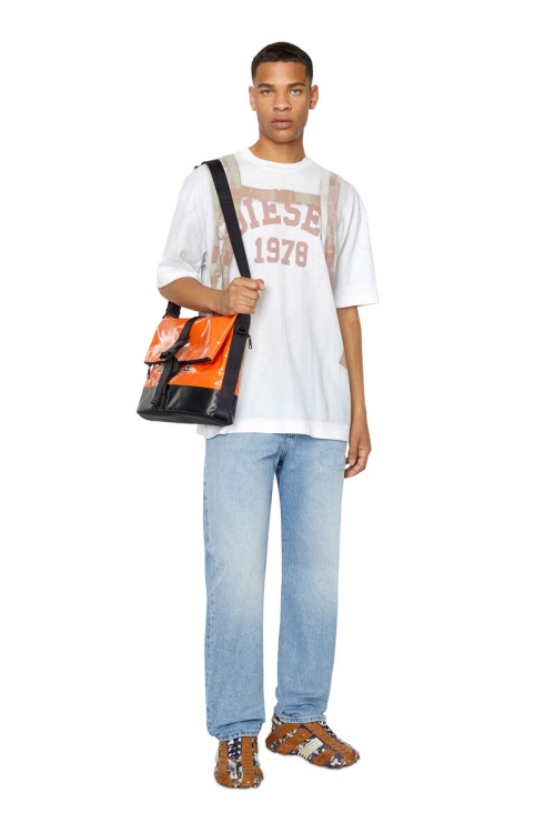 Trap/D Shoulder Bag M Diesel Orange