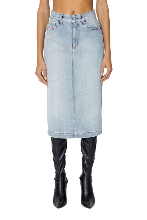 Diesel De-Ronny Pencil Skirt Light Blue