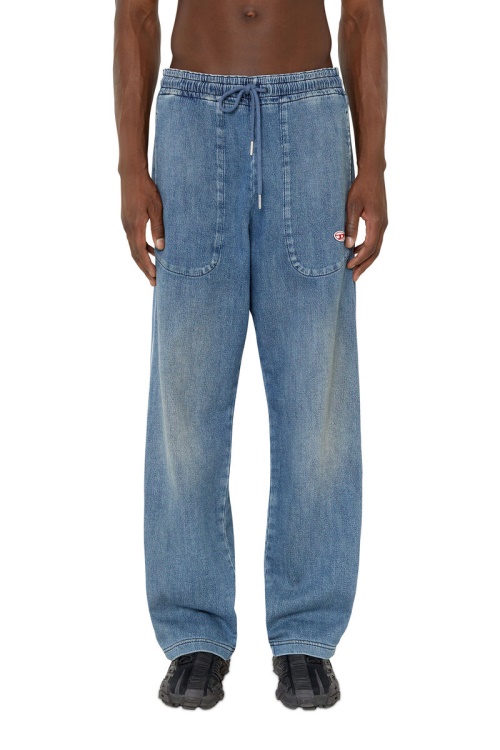 Diesel D-Martians Track Denim 09E29 Straight Medium Blue