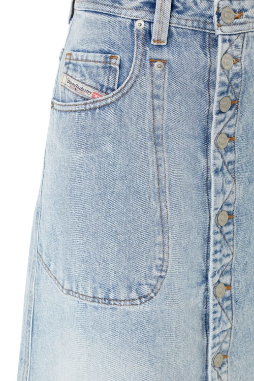 De-Albus-L A-Line Long Skirt Diesel Light Blue