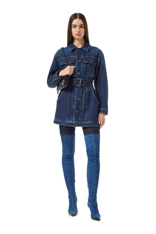 Dark Blue Diesel De-Flaminia Trucker Coat
