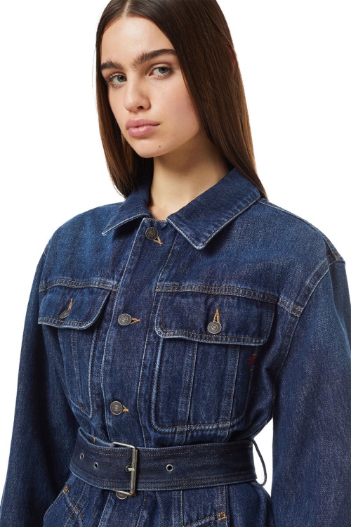 Dark Blue Diesel De-Flaminia Trucker Coat