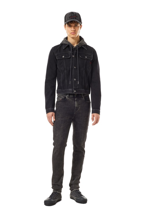 1983 09C22 Skinny Jeans Diesel In Black/Dark Grey