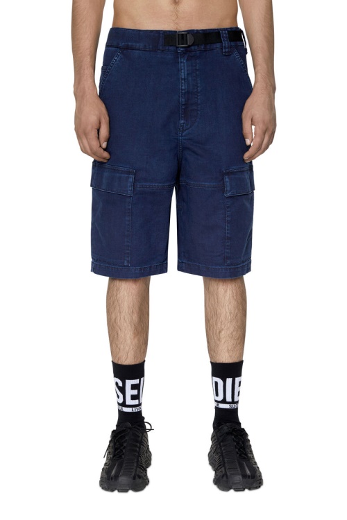Diesel Dark Blue D-Krooley Joggjeans Cargo Shorts