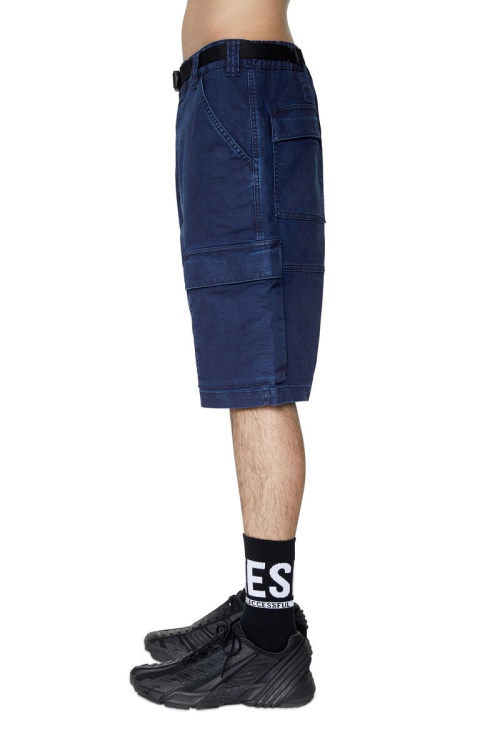 Diesel Dark Blue D-Krooley Joggjeans Cargo Shorts