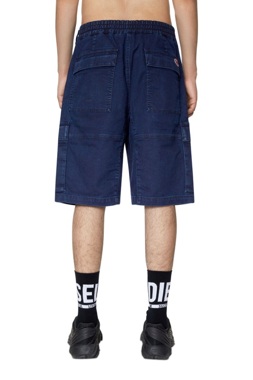 Diesel Dark Blue Fashion D-Krooley Joggjeans Cargo Shorts