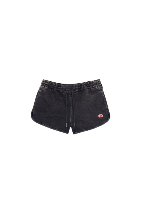 Diesel D-Sunny Track Denim Running Shorts Black/Dark Grey