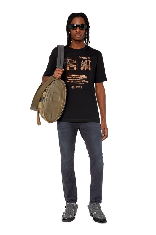 Black/Dark Grey Diesel Krooley Joggjeans 068Cq Tapered