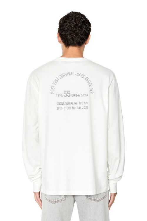 White T-Jubind-Ls-Slits Diesel