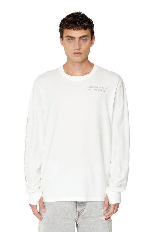 Diesel T-Jubind-Ls-Slits White