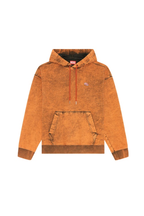 Orange Diesel D-Um-Rib Track Denim Hoodie