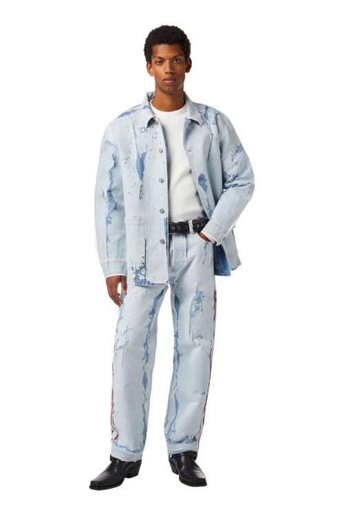 Light Blue 2010 007B6 Straight Jeans Diesel