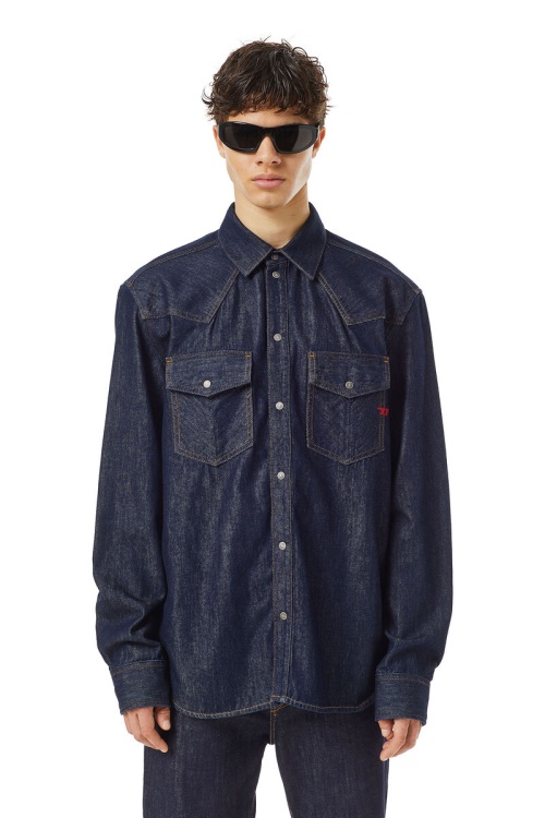 Diesel Dark Blue Fashion D-Ocean Western Shirt