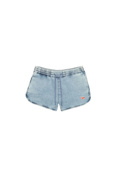 Diesel D-Sunny Track Denim Running Shorts Light Blue
