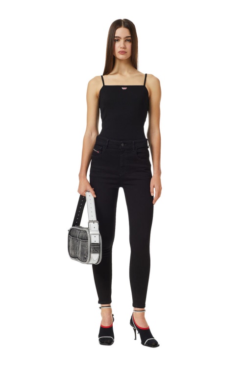 Diesel 1984 Slandy-High 069Ef Super Skinny Jeans Black/Dark Grey