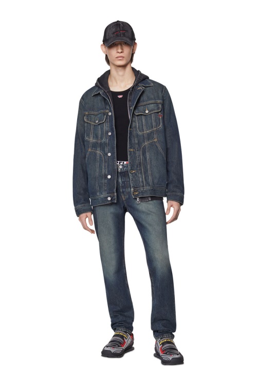 1995 09C04 Straight Jeans Diesel In Dark Blue