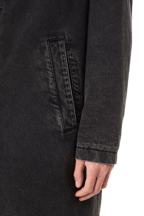 Diesel D-Roku-Long Car Coat Black/Dark Grey