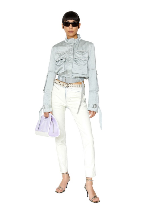 D-Tail Track Denim 068Bu Skinny Diesel White