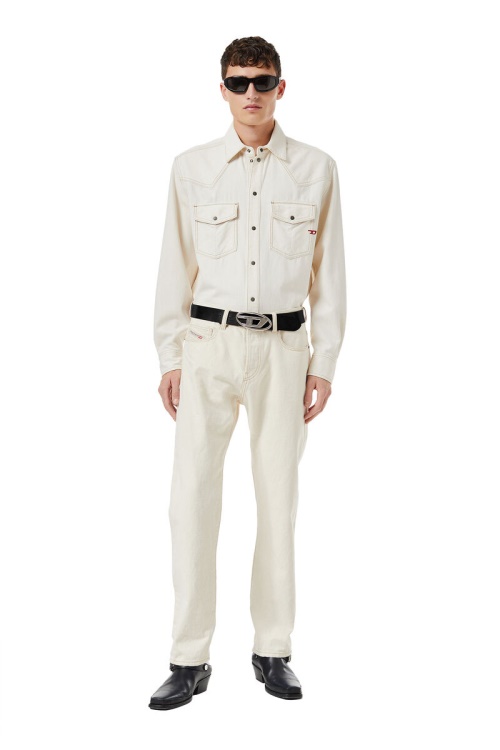 2020 D-Viker 09B95 Straight Jeans Diesel White