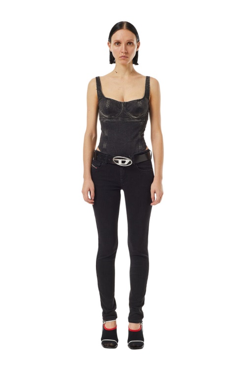 Black/Dark Grey 2018 Slandy-Low Z69Vw Super Skinny Jeans Diesel