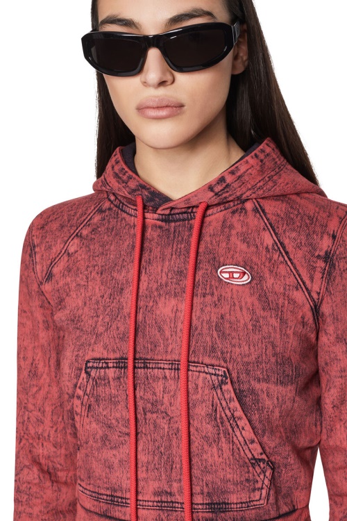 D-Angy-Hood Fs Track Denim Diesel Red