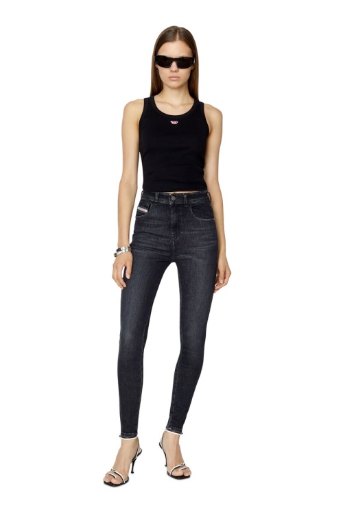 Diesel 1984 Slandy-High 09D96 Super Skinny Jeans Black/Dark Grey