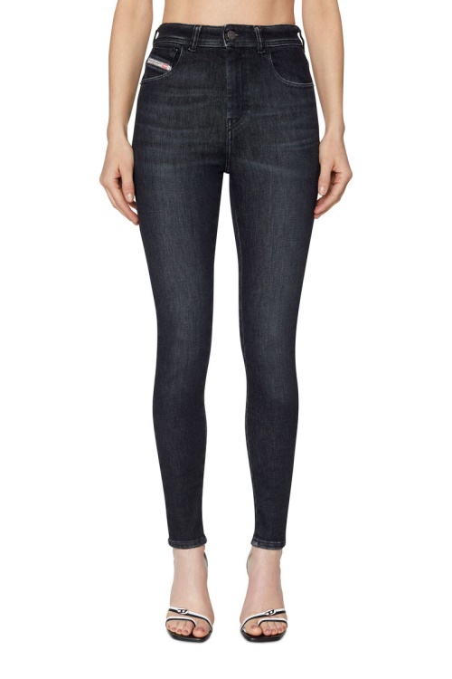 Diesel 1984 Slandy-High 09D96 Super Skinny Jeans Black/Dark Grey