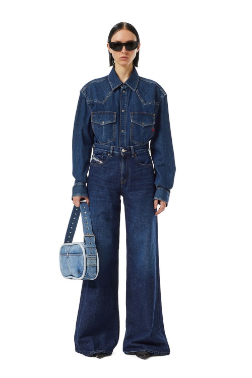 Diesel 1978 09C03 Bootcut And Flare Jeans Dark Blue