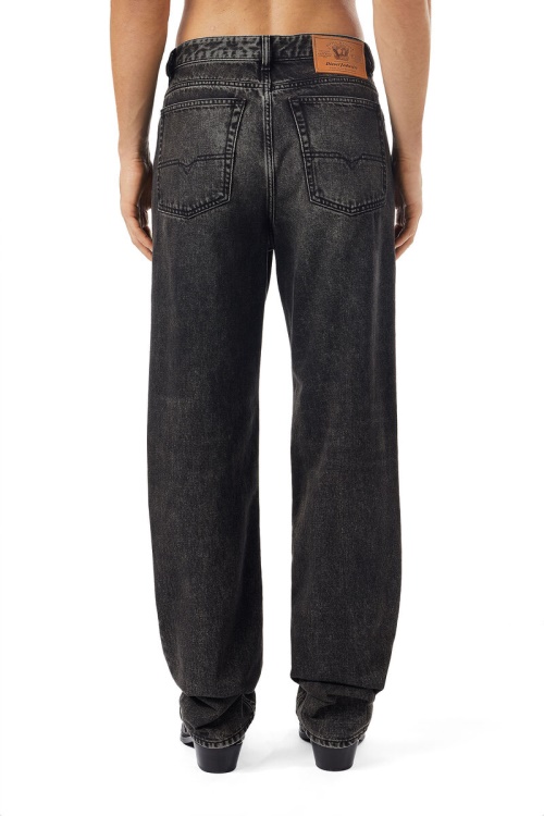 Black/Dark Grey Diesel 1955 09B87 Straight Jeans
