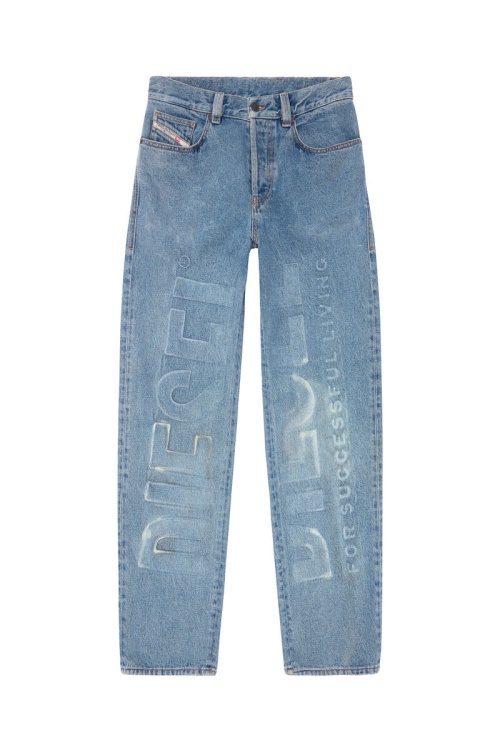 Light Blue 2010 007B9 Straight Jeans Diesel