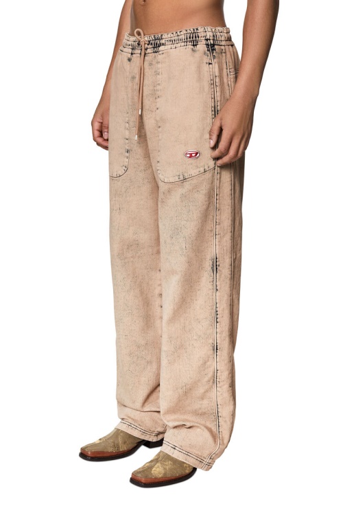 Light Brown Diesel D-Martians Track Denim 09D16 Straight