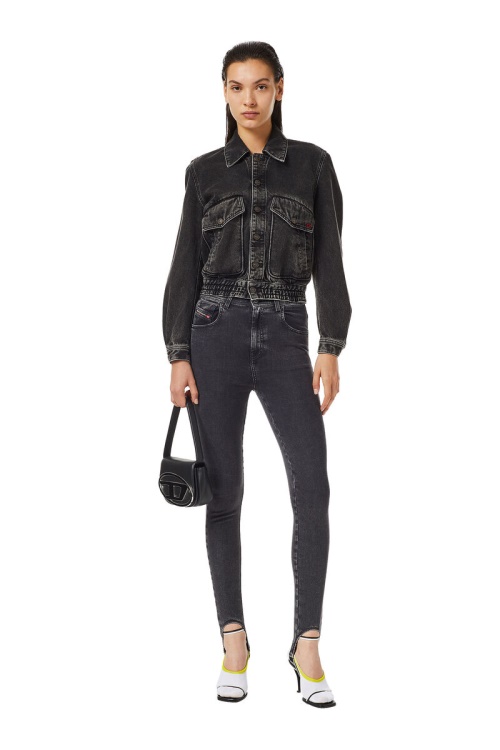 Black/Dark Grey Slandy Joggjeans 069Zm Super Skinny Diesel