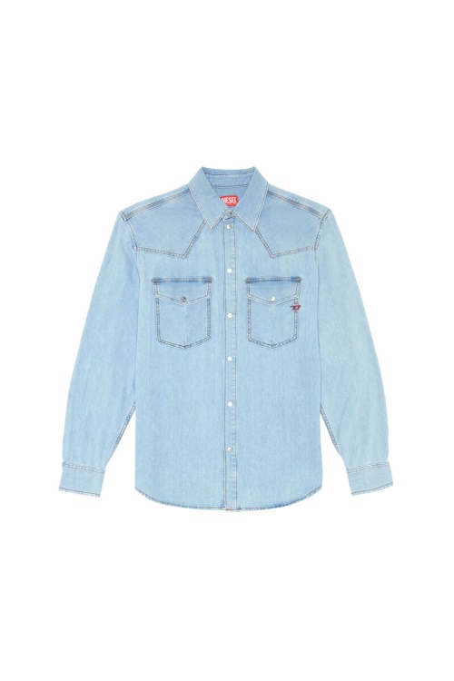 Medium Blue Diesel D-Ocean Western Shirt