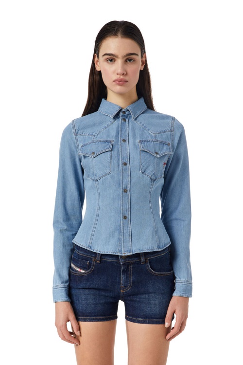 Medium Blue De-Rin Western Shirt Diesel