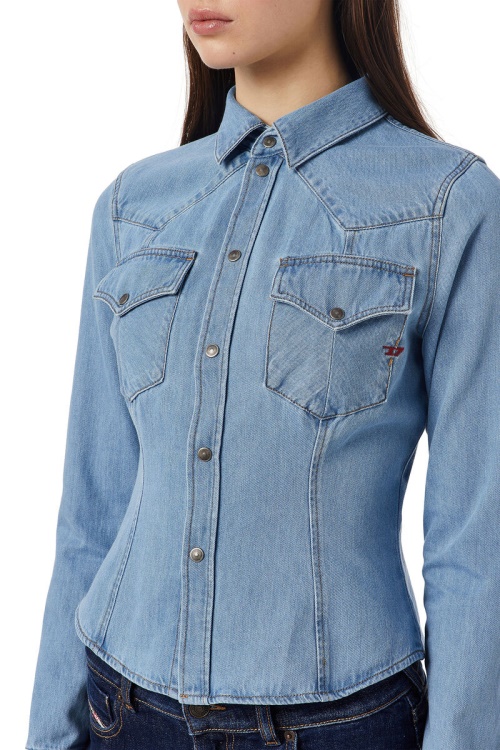 Medium Blue De-Rin Western Shirt Diesel