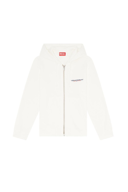 Diesel S-Ginn-Hood-Zip-Ind White