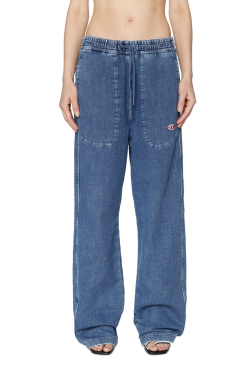 Medium Blue Diesel D-Martians Track Denim 09C99 Straight