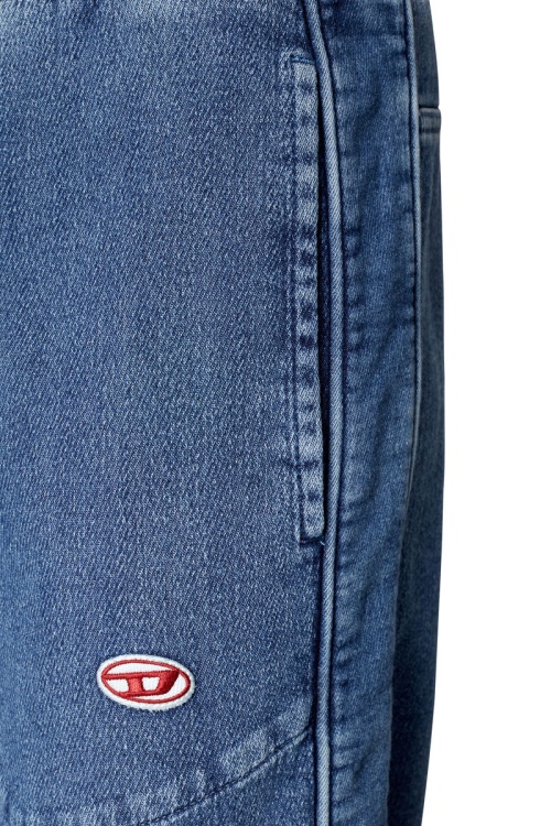 Medium Blue Diesel D-Martians Track Denim 09C99 Straight