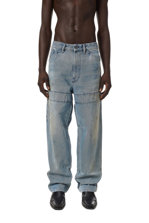 Diesel D-Franky 0Ehas Straight Jeans Light Blue