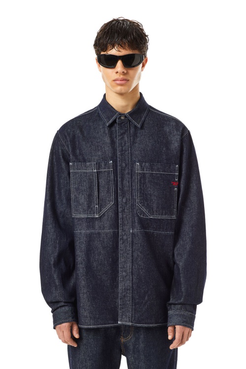 Diesel D-Hor Workwear Shirt Dark Blue