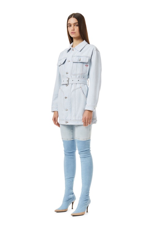 Diesel De-Flaminia Trucker Coat Light Blue