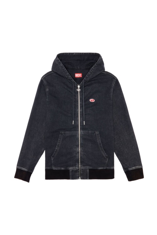 D-Gir Track Denim Hoodie Diesel Black/Dark Grey