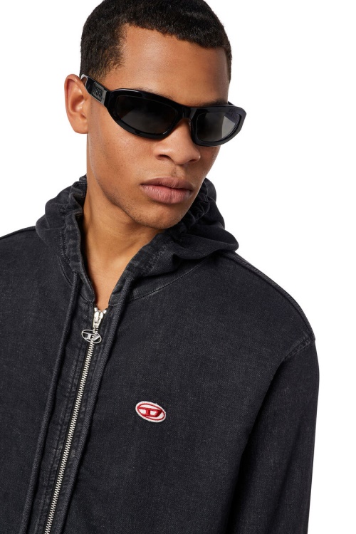 D-Gir Track Denim Hoodie Diesel Black/Dark Grey