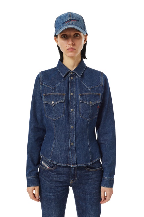 De-Rin Western Shirt Diesel Dark Blue